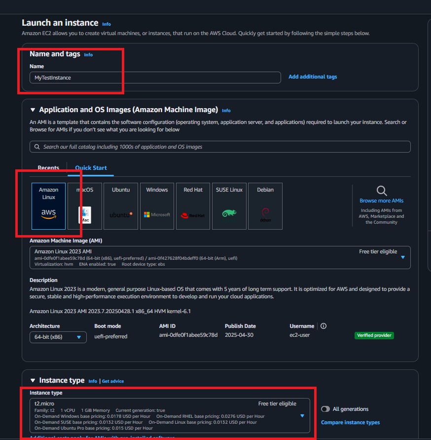 Choose Instance Type
