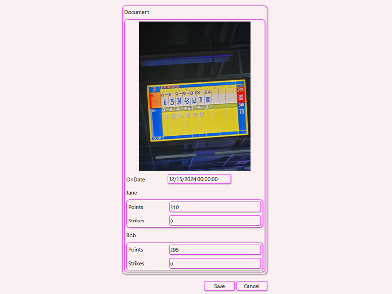 Bowling Scores Tracker Screenshot 2