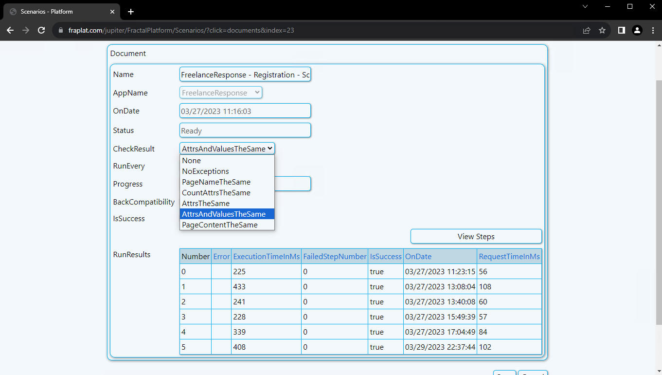 Test Scenario Details